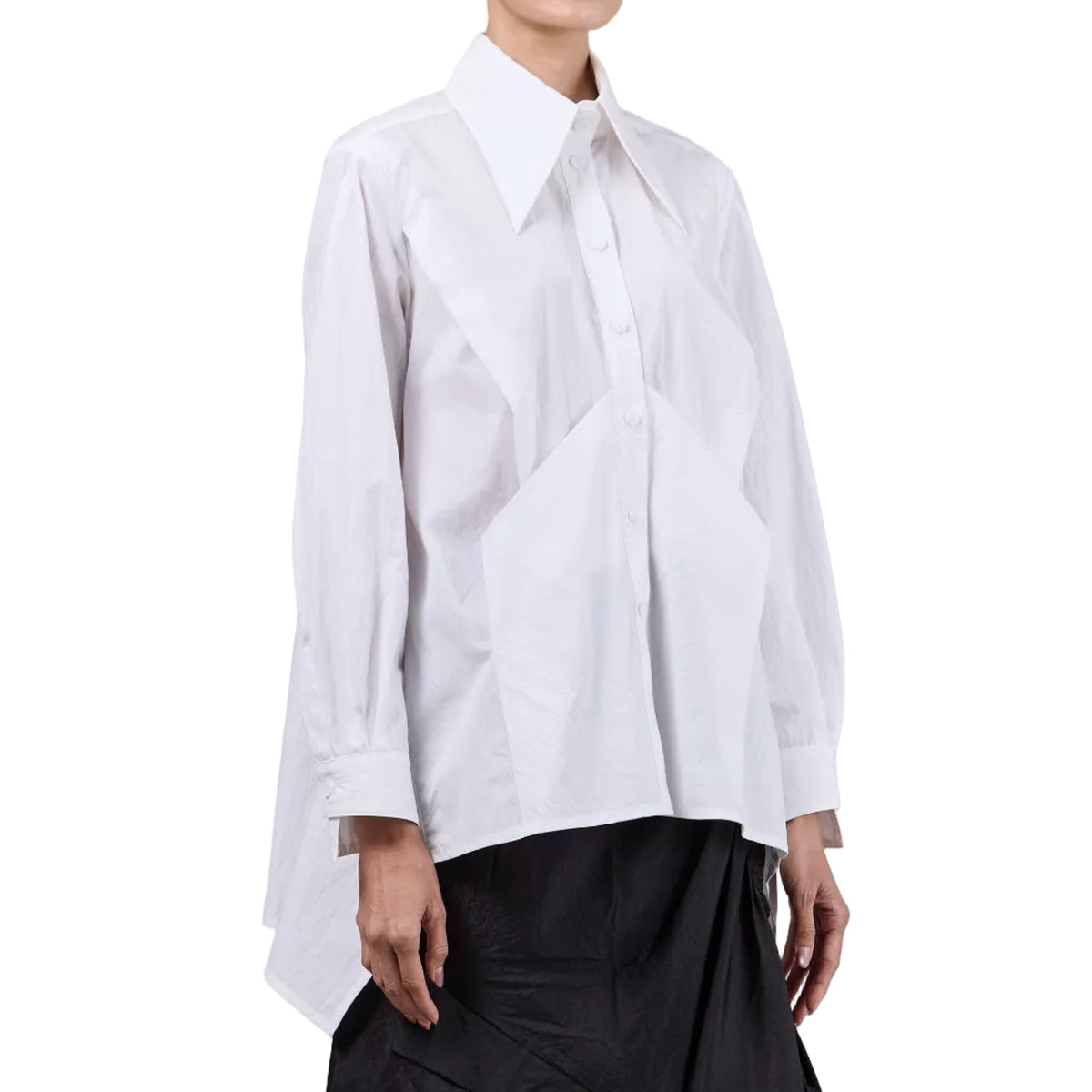Point Collar Geometric Shirt