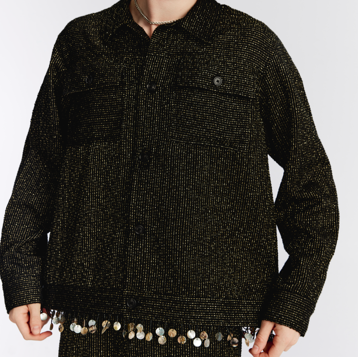 dium summer tweed over size jacket ブラック dium summer tweed over size jacket ブラック