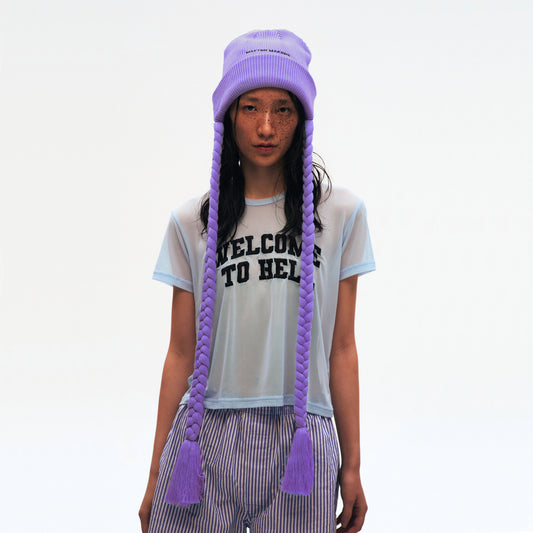 Braid Beanie Purple