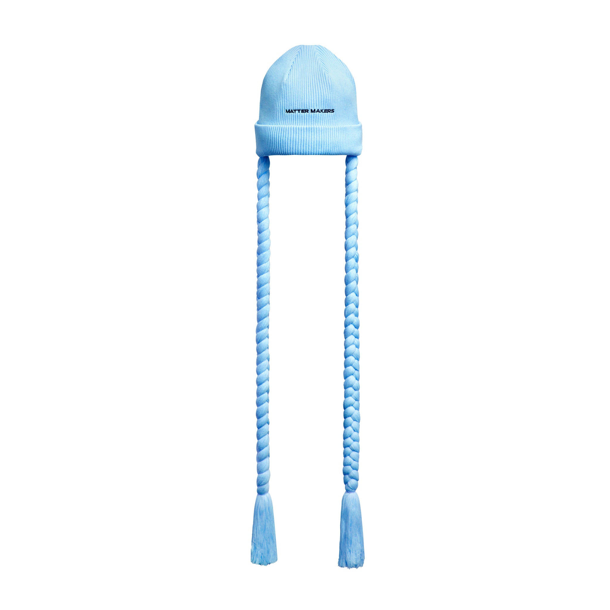 Braid Beanie Light blue