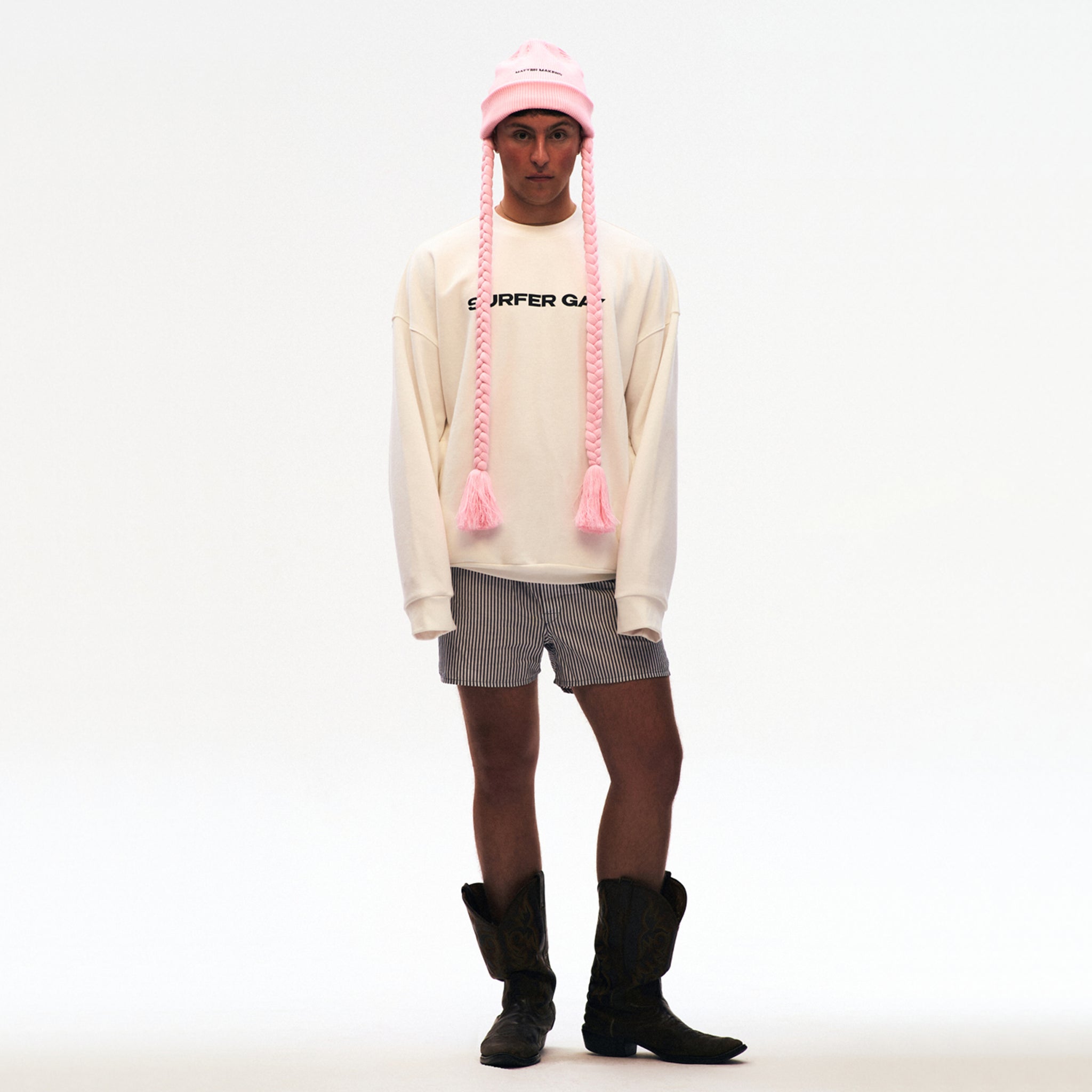 Braid Beanie Light Pink