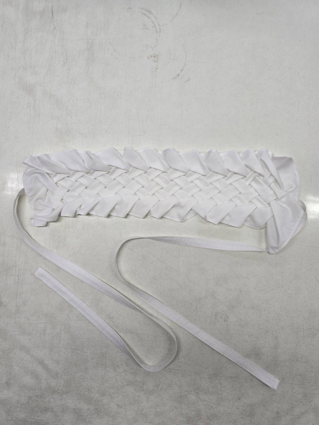 Smocked Cotton Detachable Collar