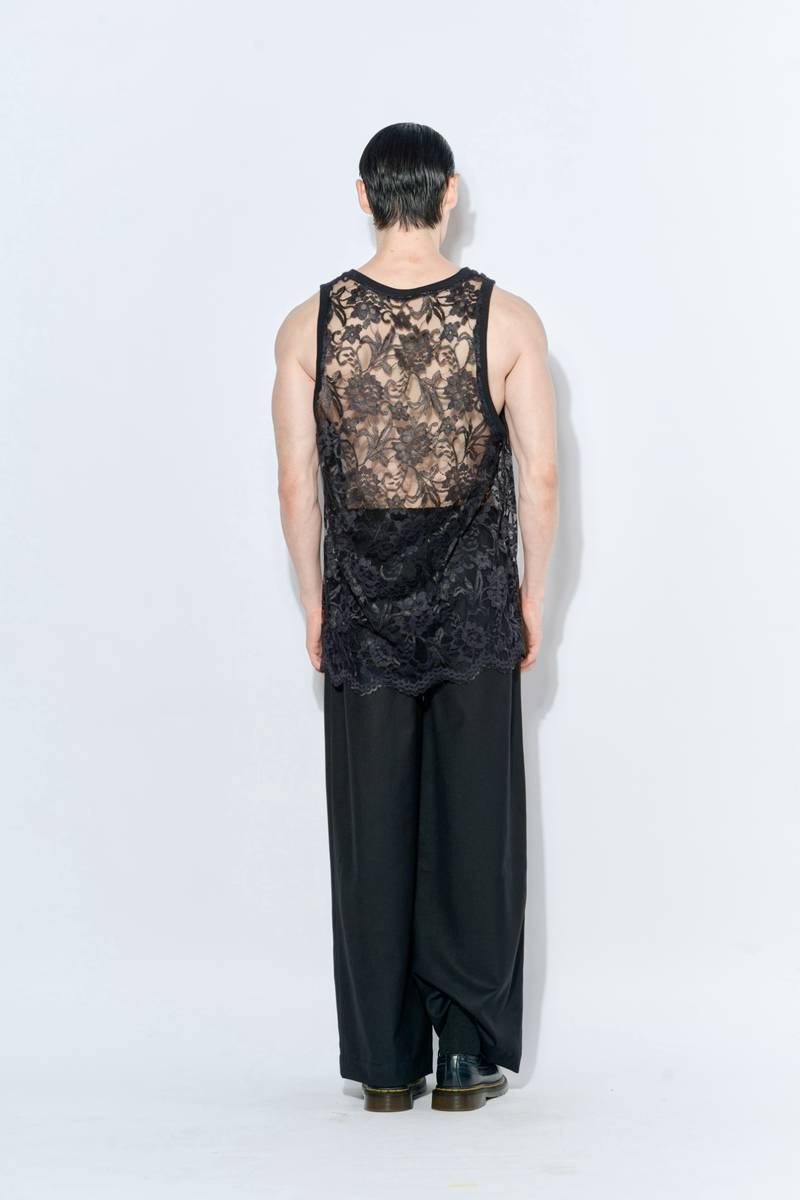 Longline Lace BlackTank Top