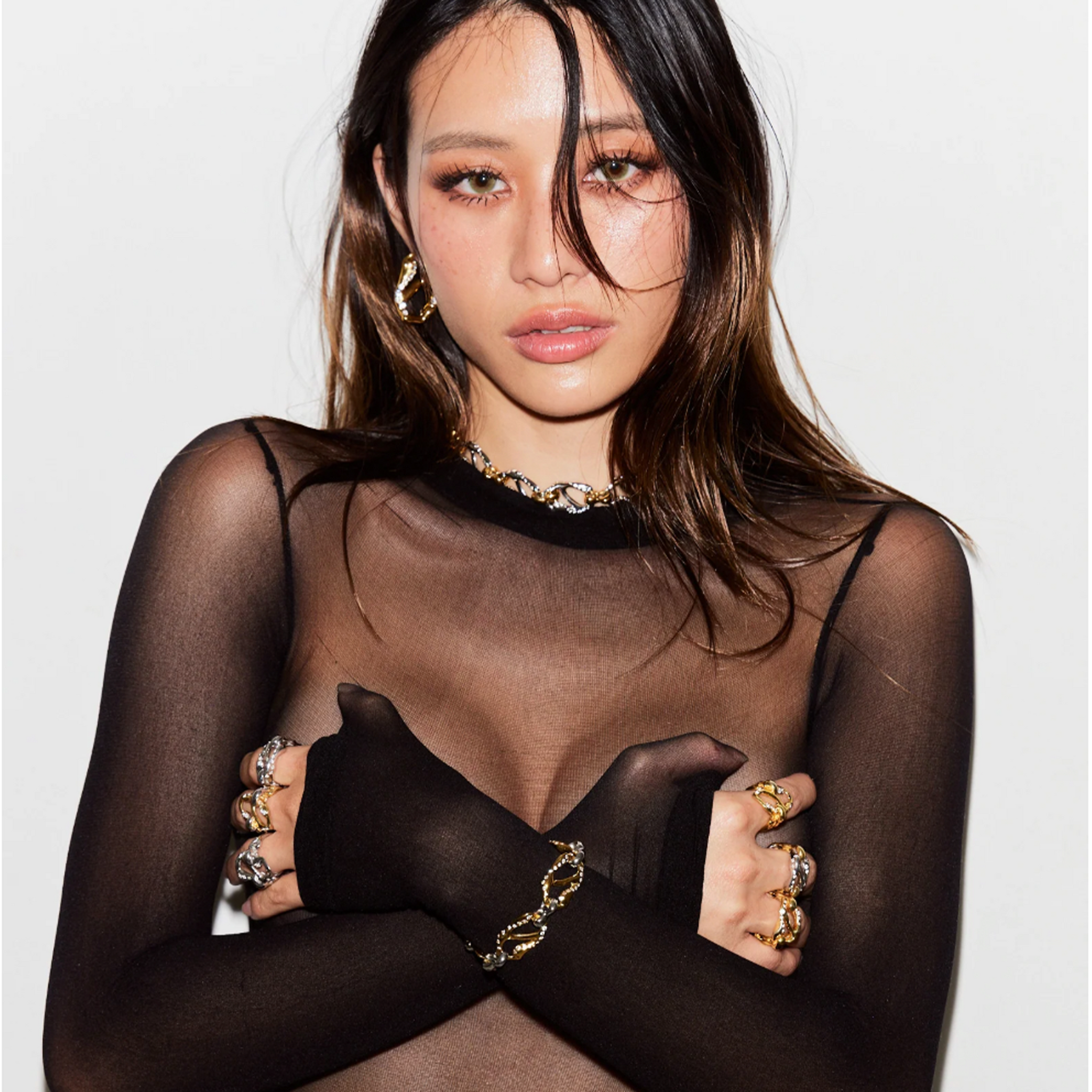 HOJ Signature Chain Earring-Gold