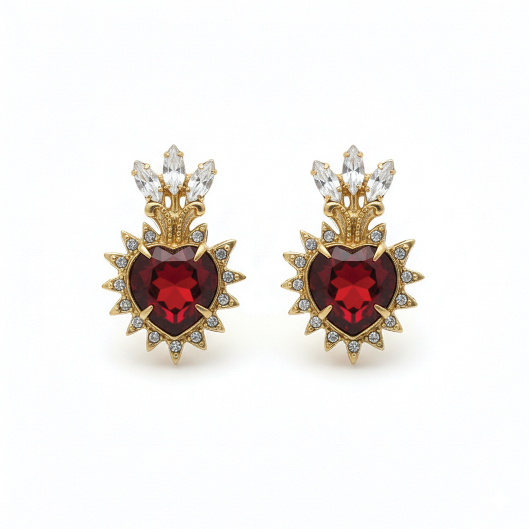 RENAISSANCE HEART EARRINGS
