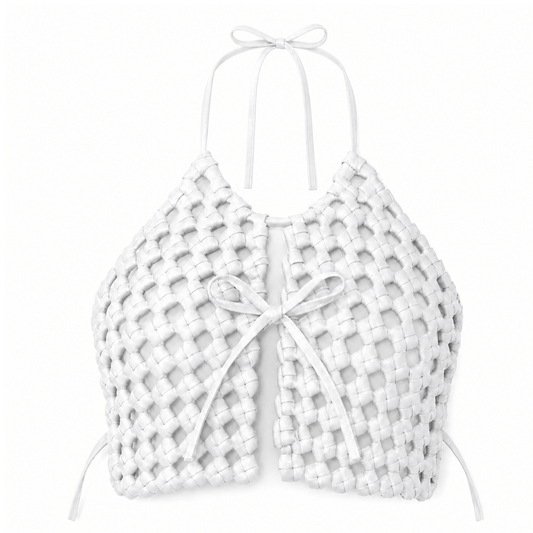 White Diary Halter Top