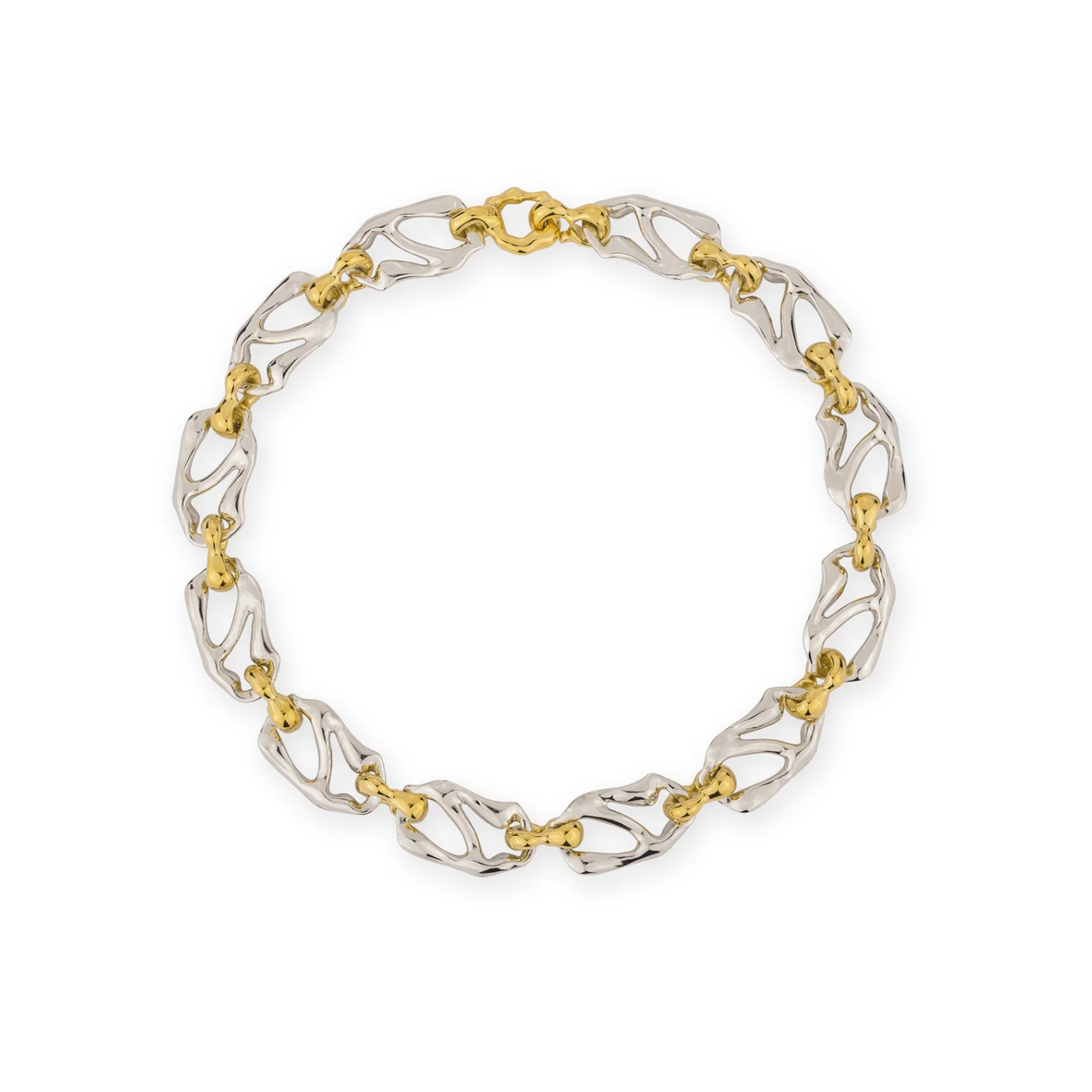 HOJ Signature Chain Choker - White Gold & 18k Gold