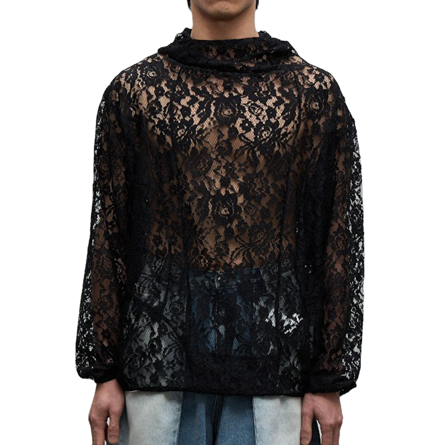 Juntae Kim Lace hoodie black