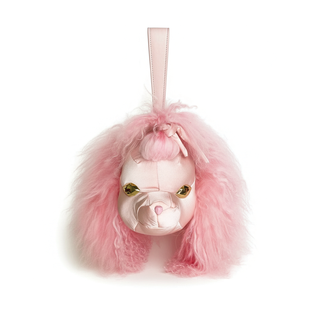 PINK POODLE SHAPE HAND BAG
