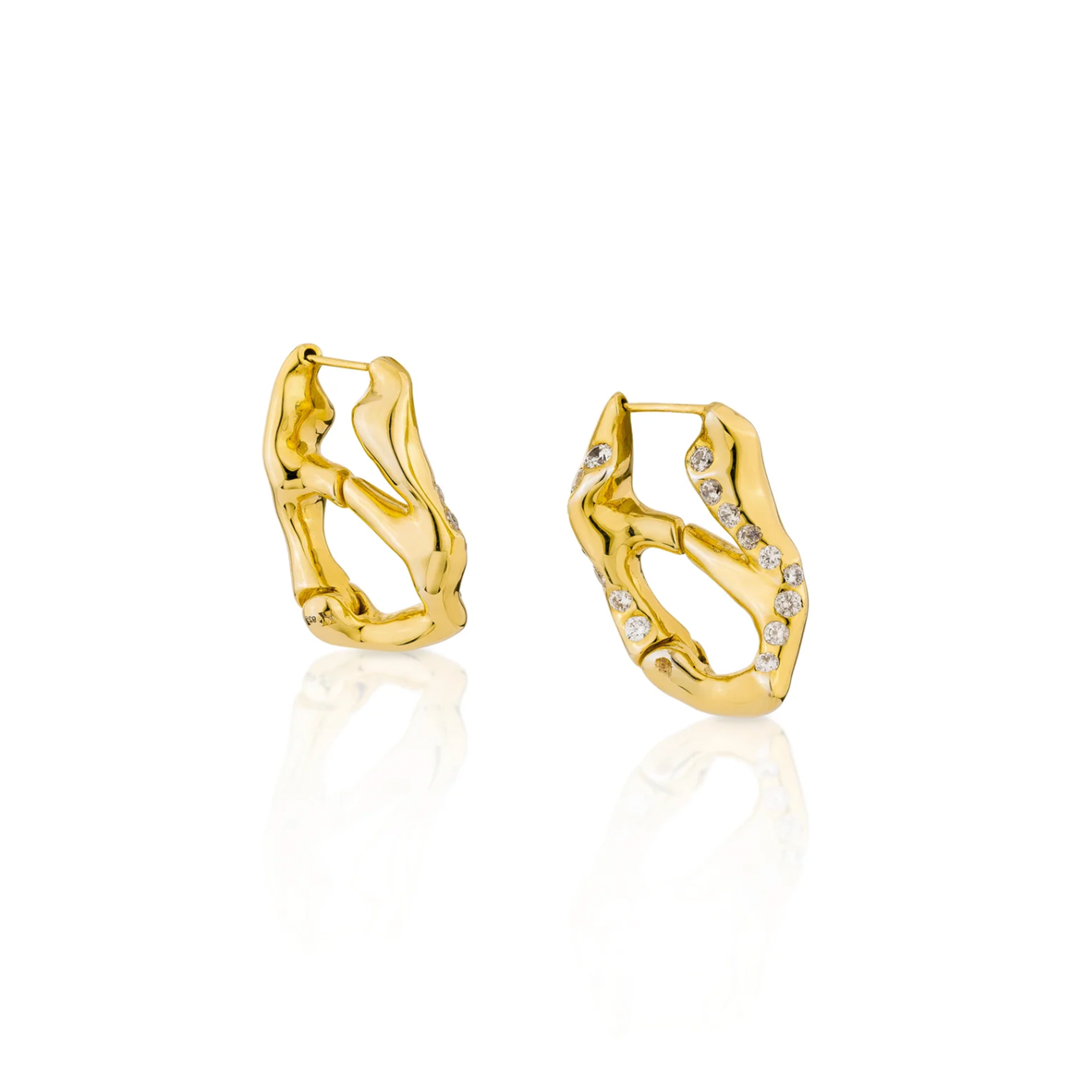 HOJ Signature Chain Earring-Gold