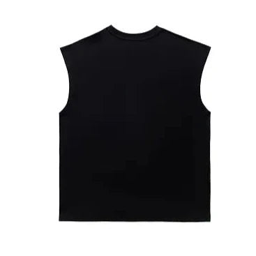【MORE THAN BLACK】24SS★ CUT OFF SLEEVELESS Thenx Cut Off Tank - Black – THENX