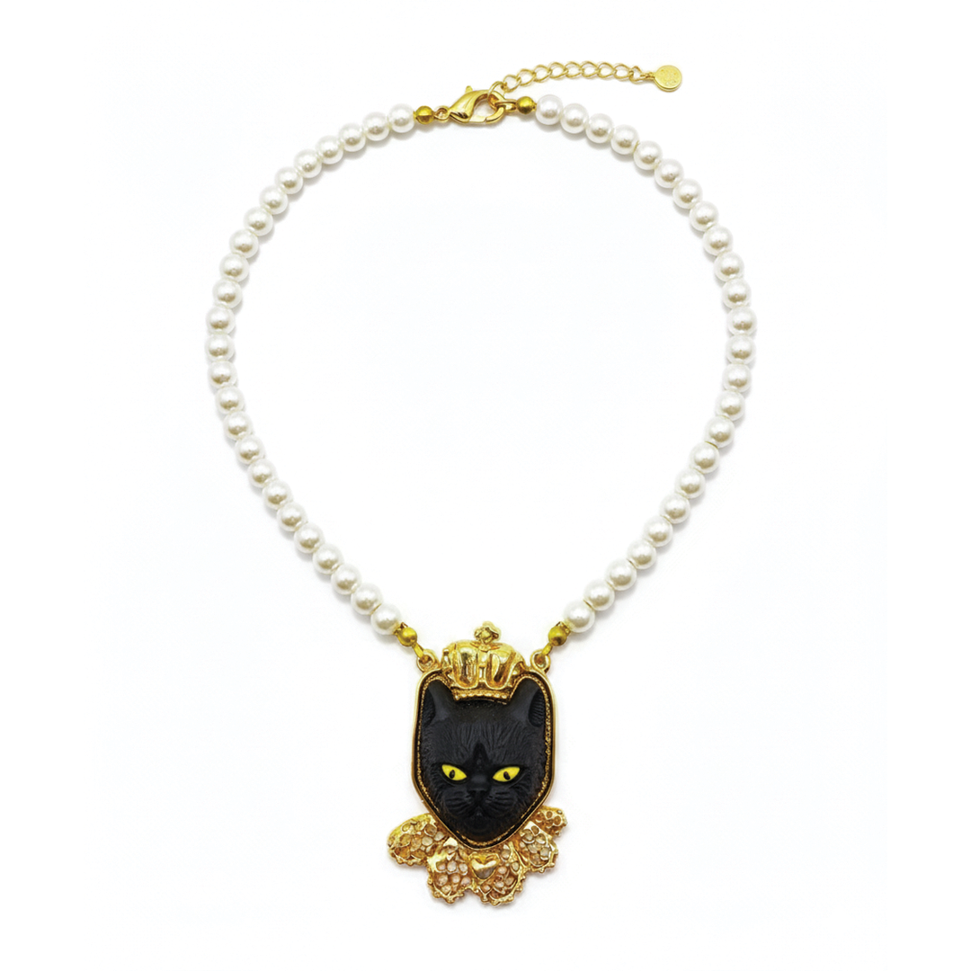 CAT COUTURE BLACK NECKLACE