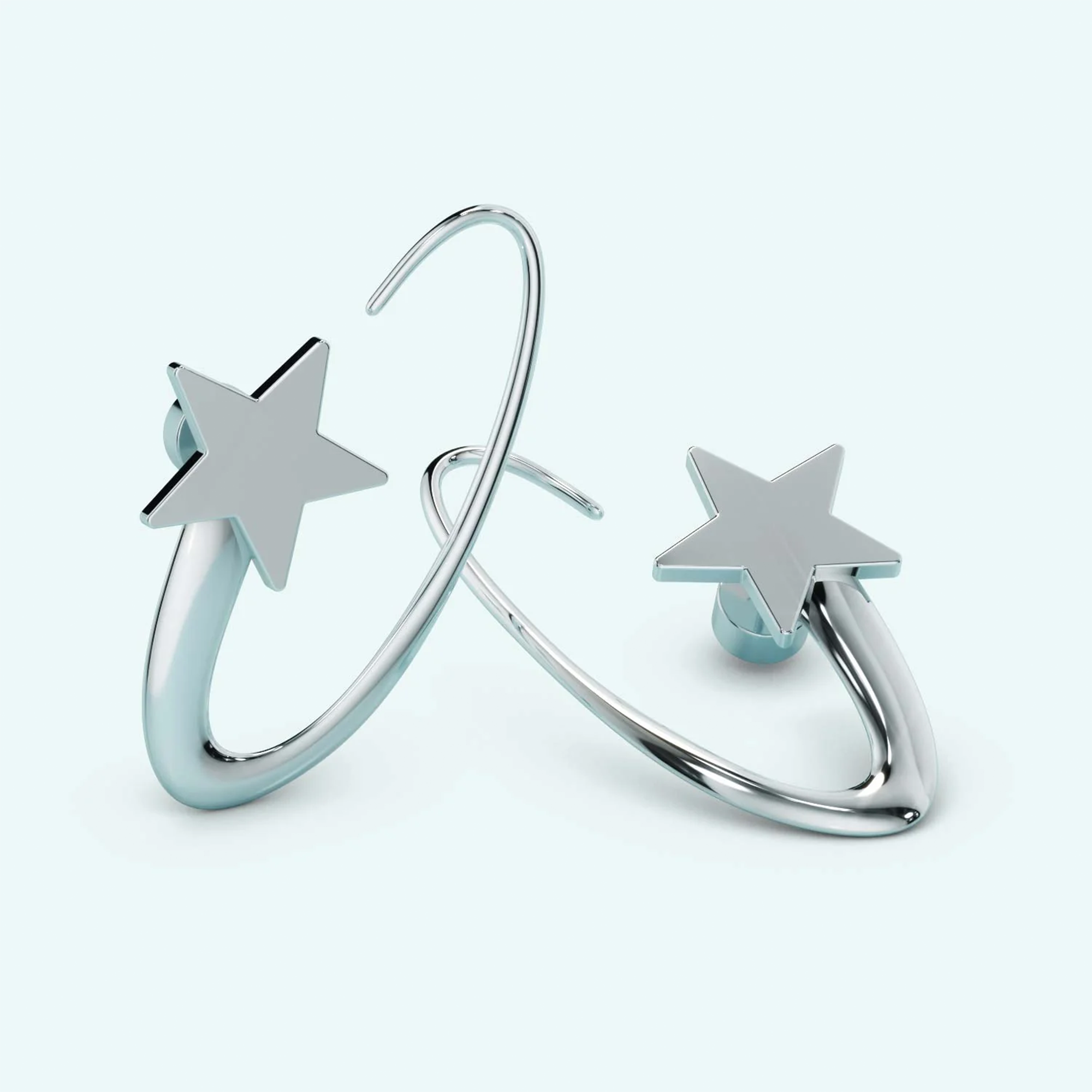 Shooting Star Earrings silver