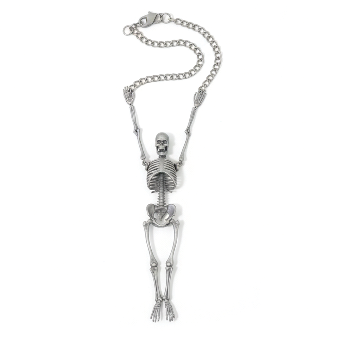 SKELETON SILVER KING NECKLACE