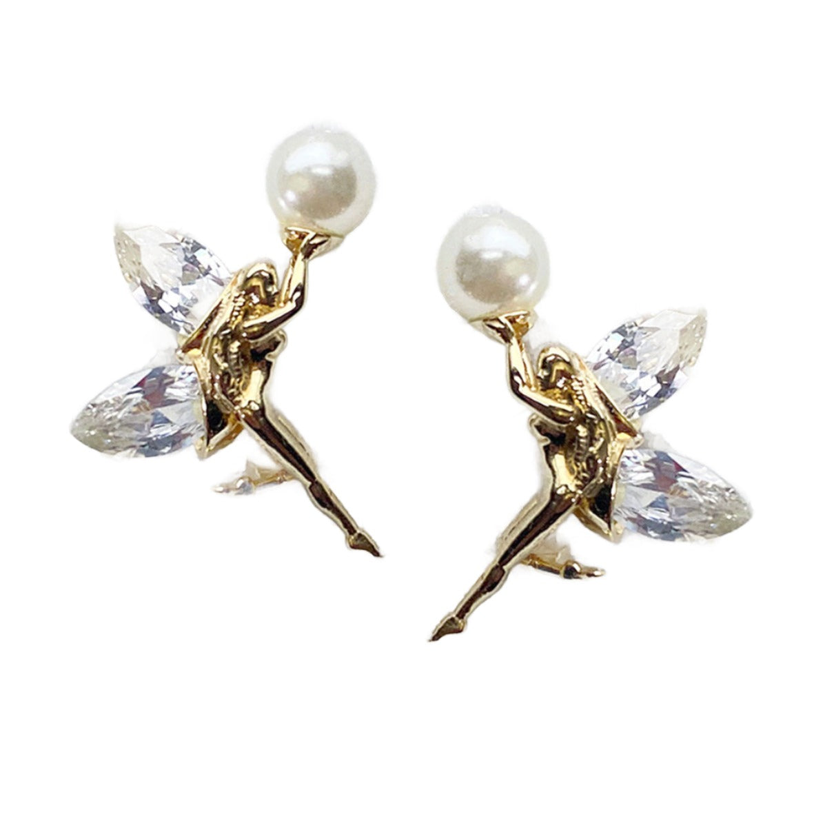 CRYSTALS FAIRY ANGEL EARRINGS