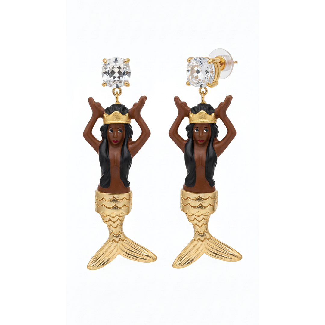 CHOCOLATE MERMAID EARRINGS
