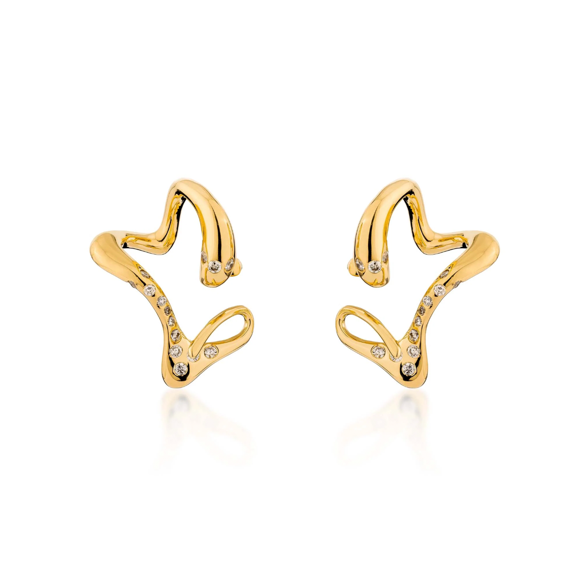 Flux Cuff Earring-Gold