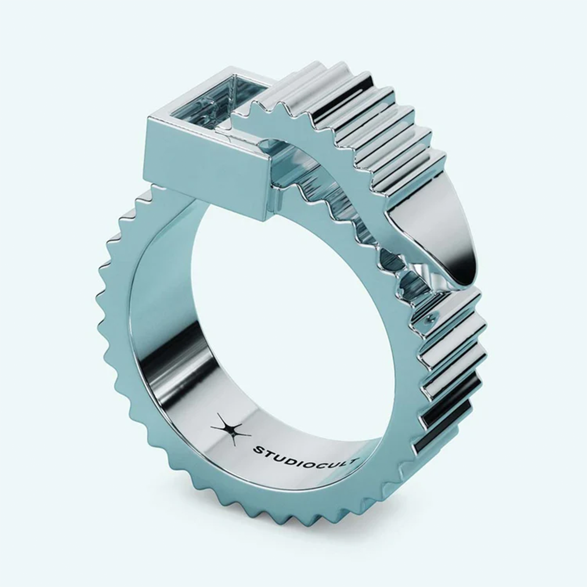Zip Tie Ring silver