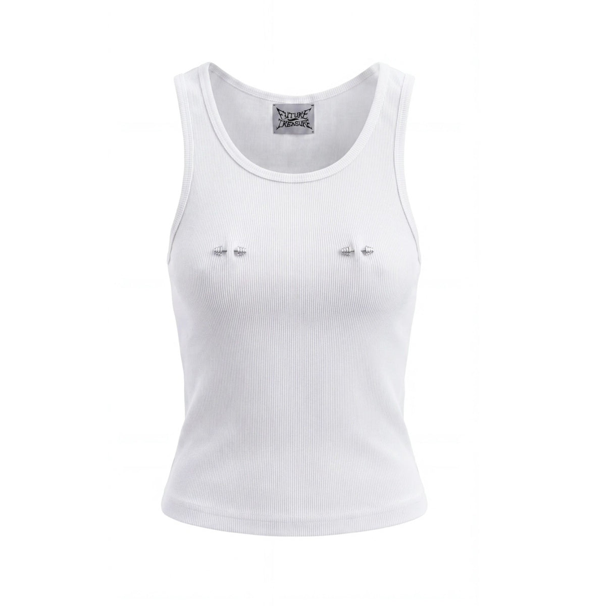 White Piercing Tank