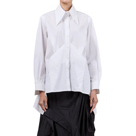Point Collar Geometric Shirt