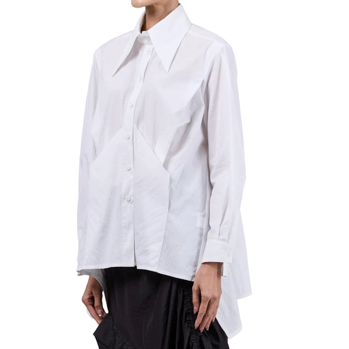 Point Collar Geometric Shirt