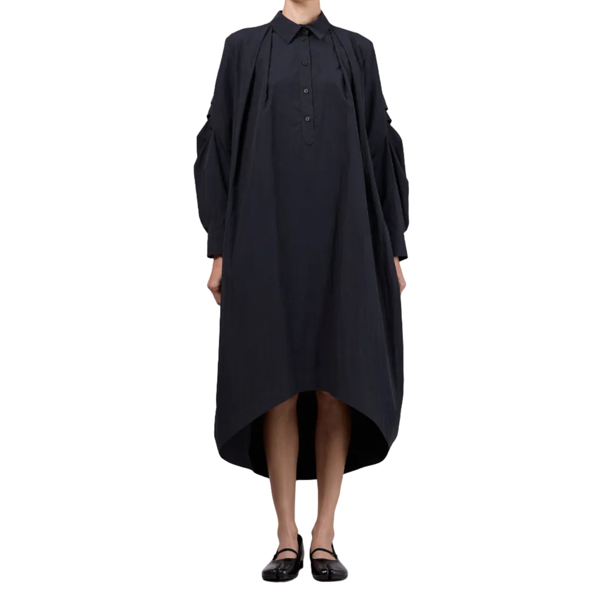 Pleated Shoulder Dress