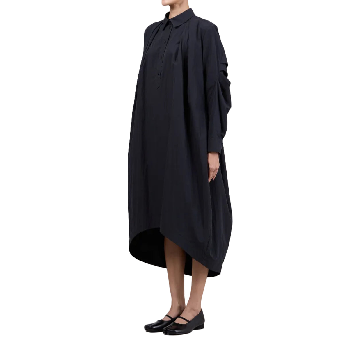 Pleated Shoulder Dress