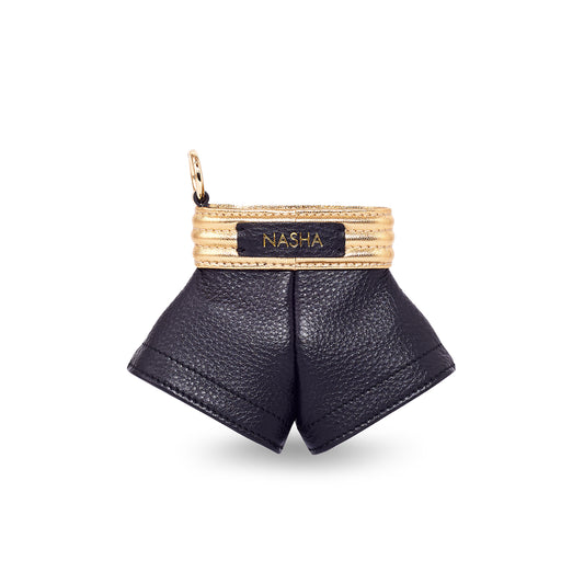 BABY BOXER SHORTS S SHINY GOLD & BLACK/RG