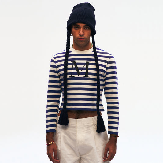 Braid Beanie Navy