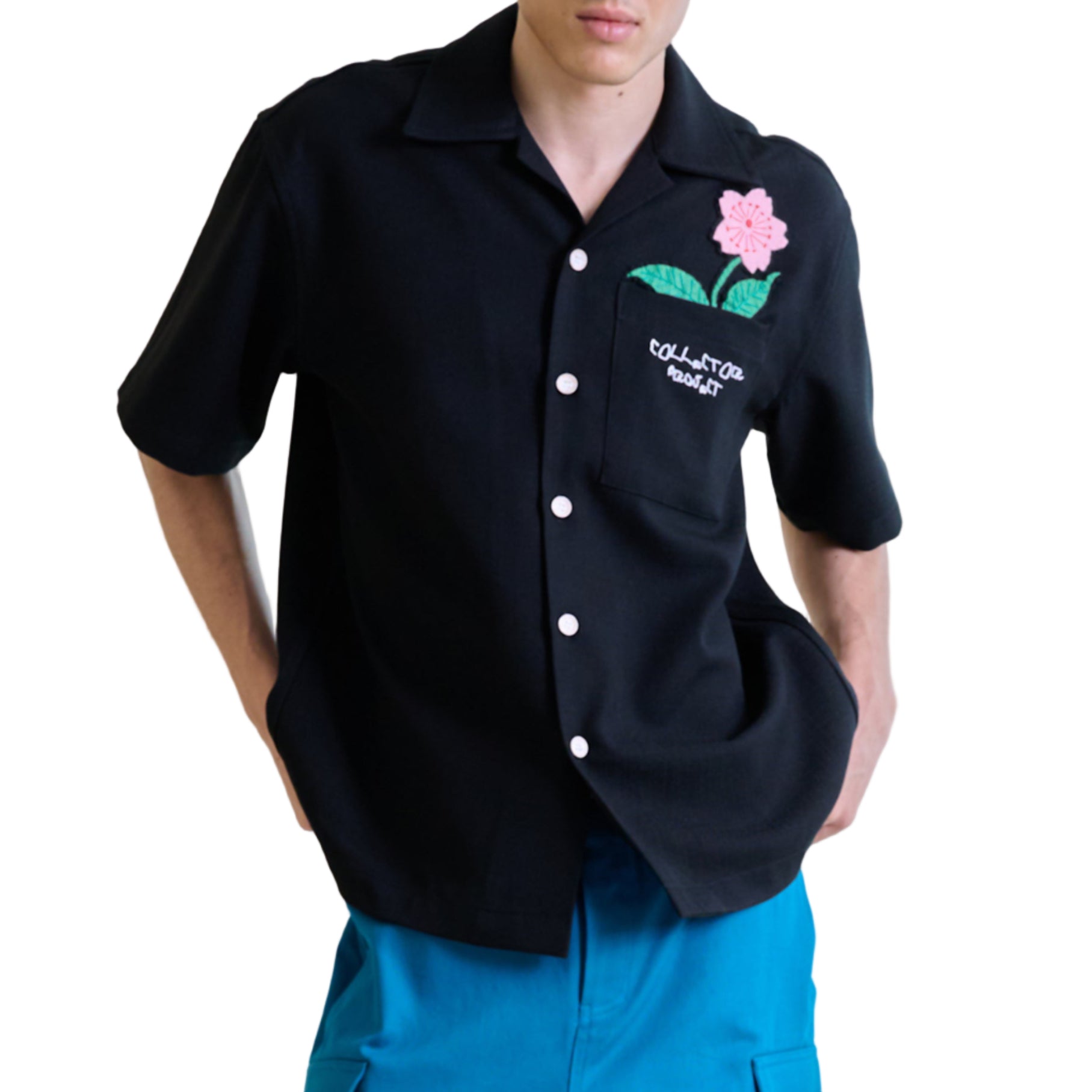 SHORT SLEEVE SHIRT-Black