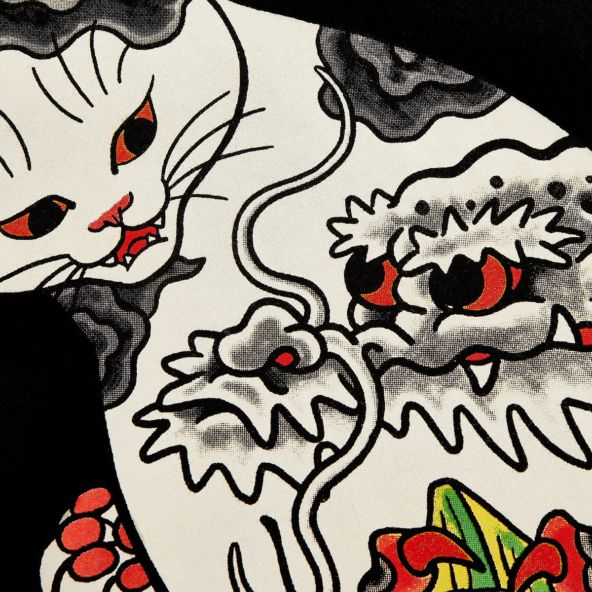 Cat Dragon tshirt Black