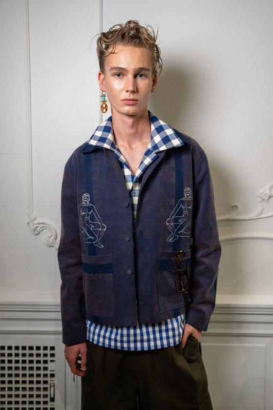 OLD MAGAZINE EMBROIDERY JACKET