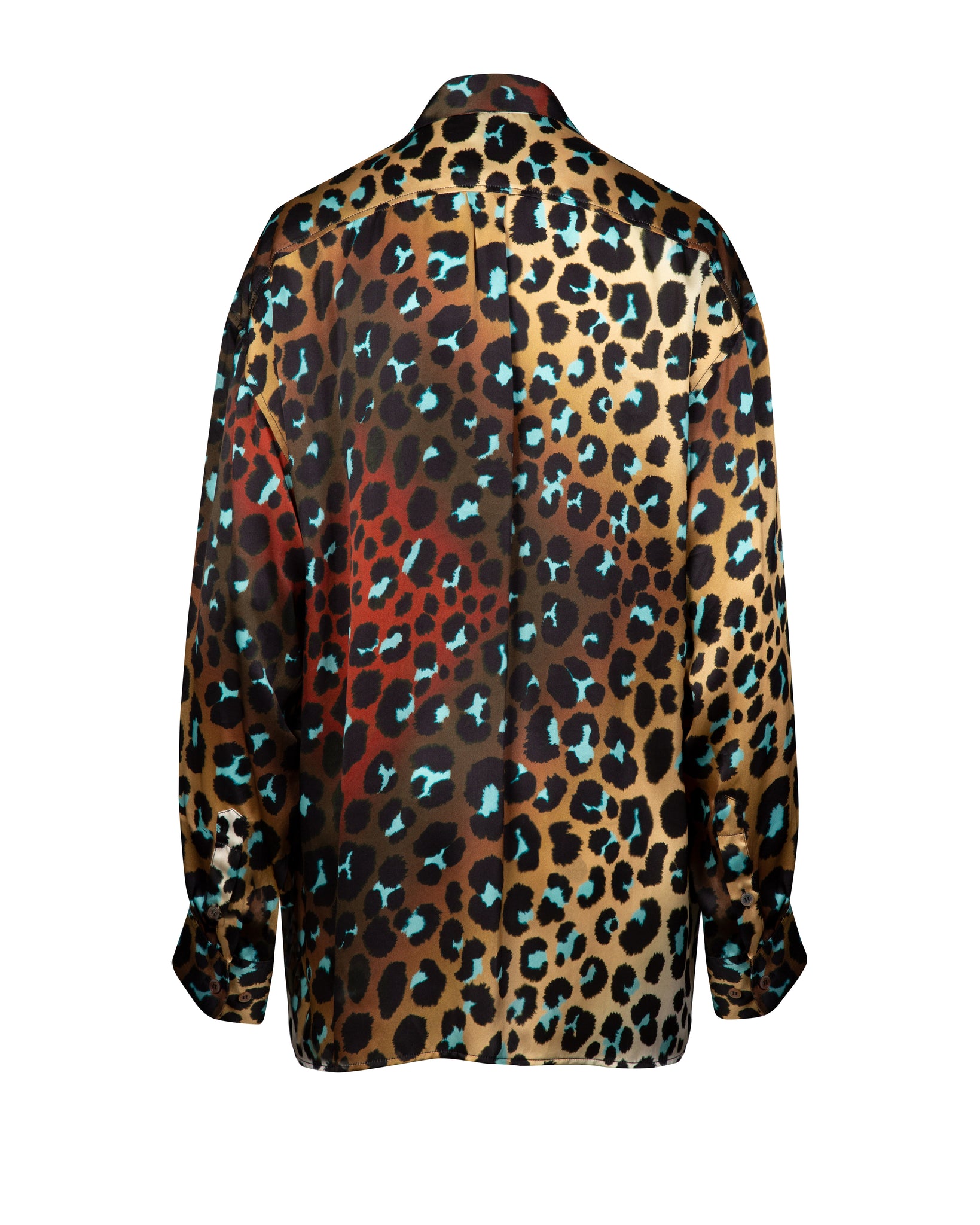 Dark Havana Oversized Silk Print Shirt