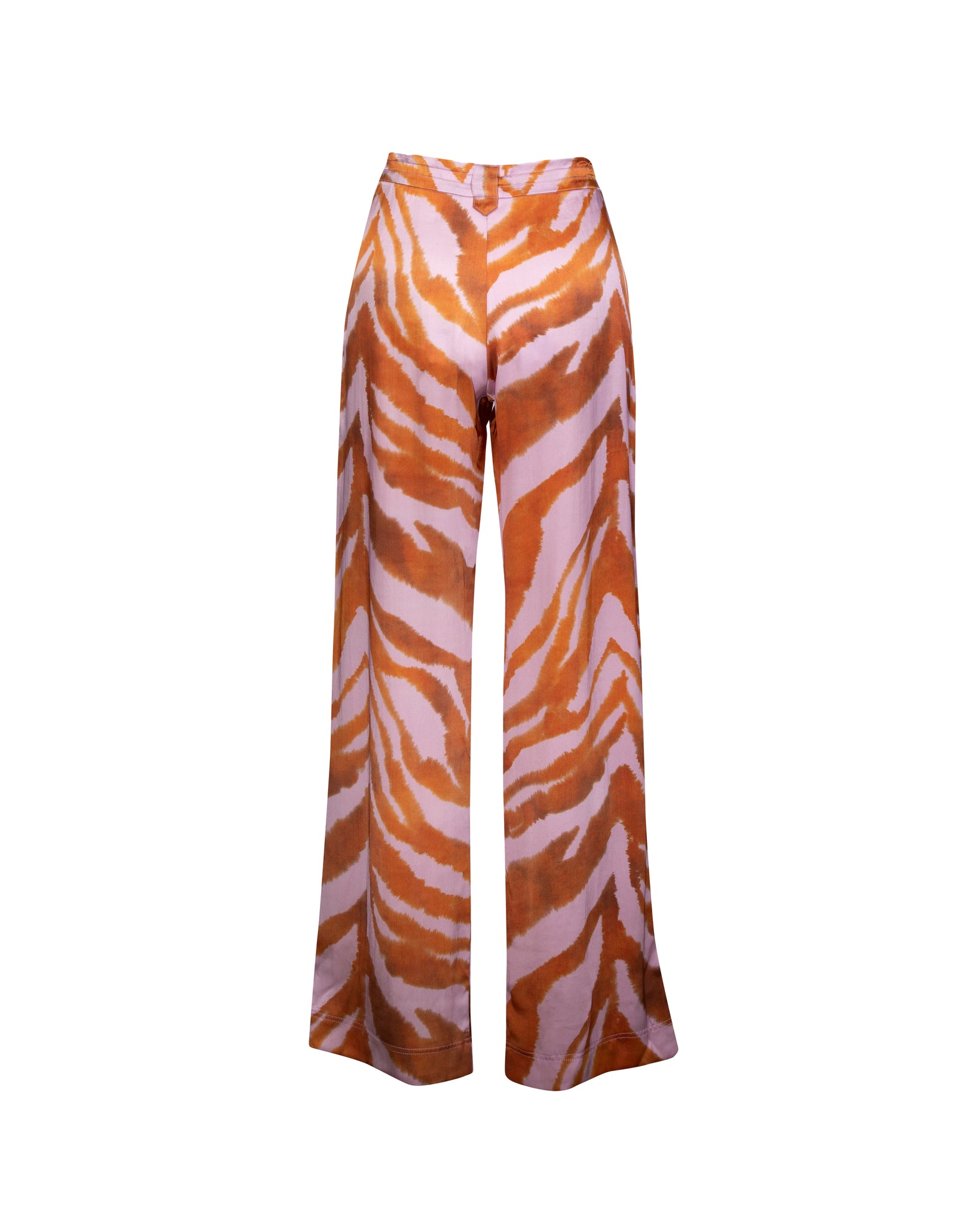 Dusk Zebra Print Long Silk Pants