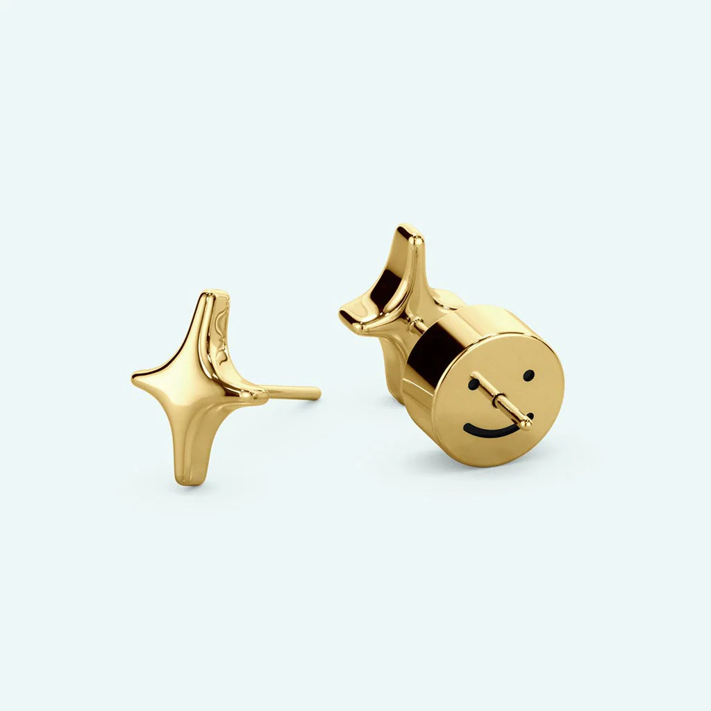 Puffy stud earrings Lil sparkle