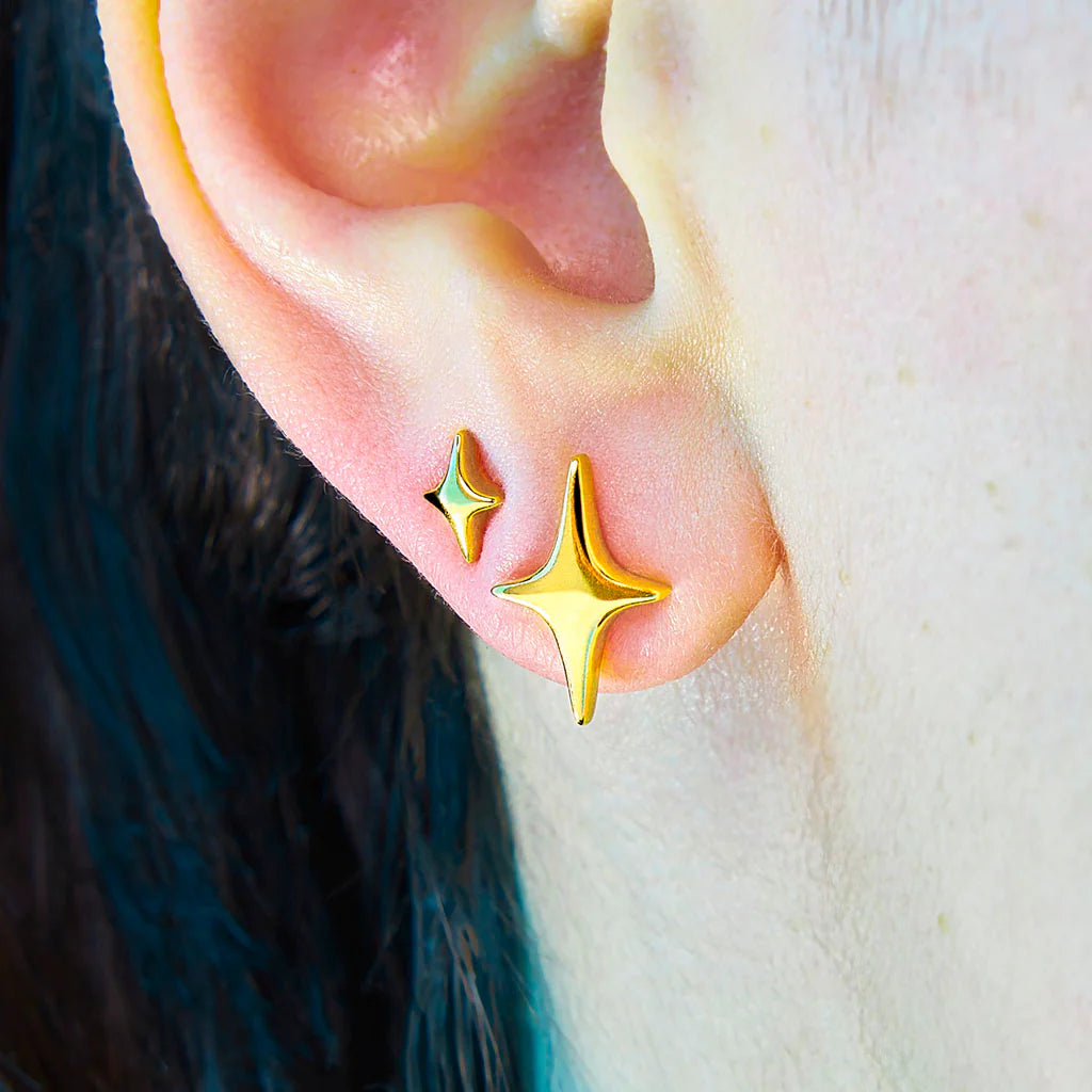 Puffy stud earrings Lil sparkle