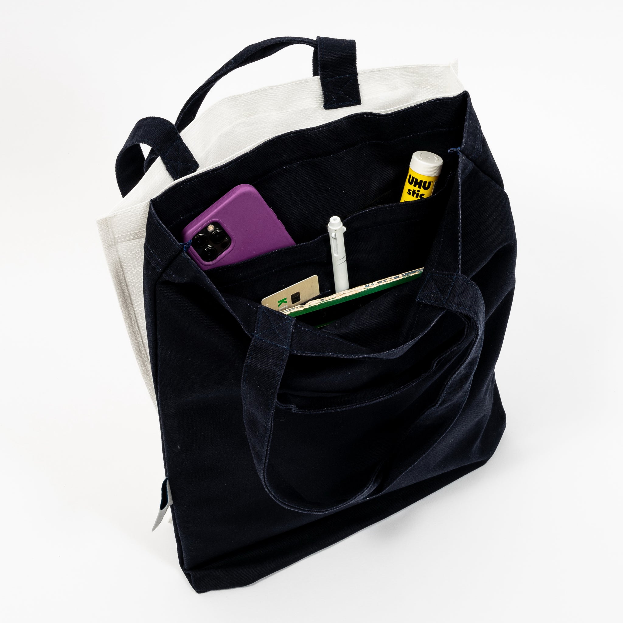 wet/ dry double tote BLACK recycled 9