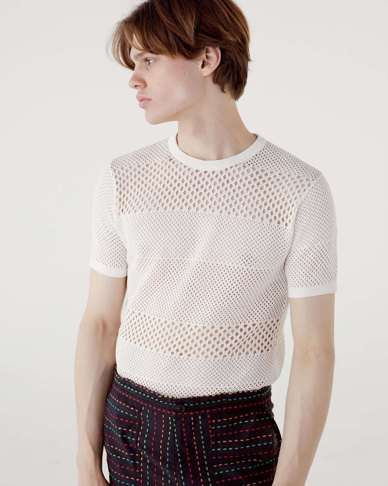 KNIT BODYFIT CREW NECK T-SHIRT