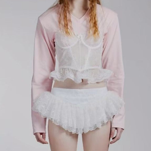 Cotton Candy layered bustier top