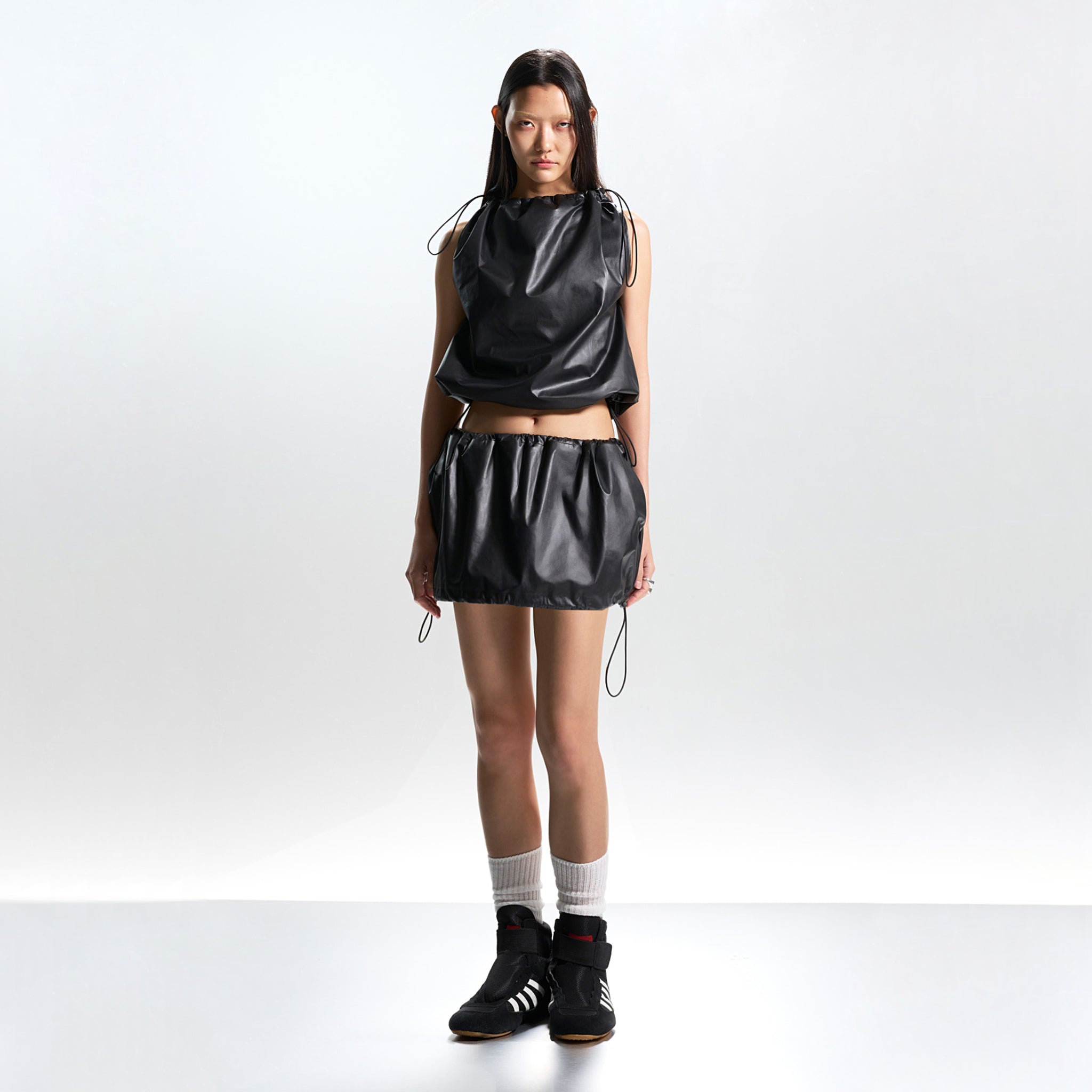 MINI SKIRT CROPPED DRAWSTRING