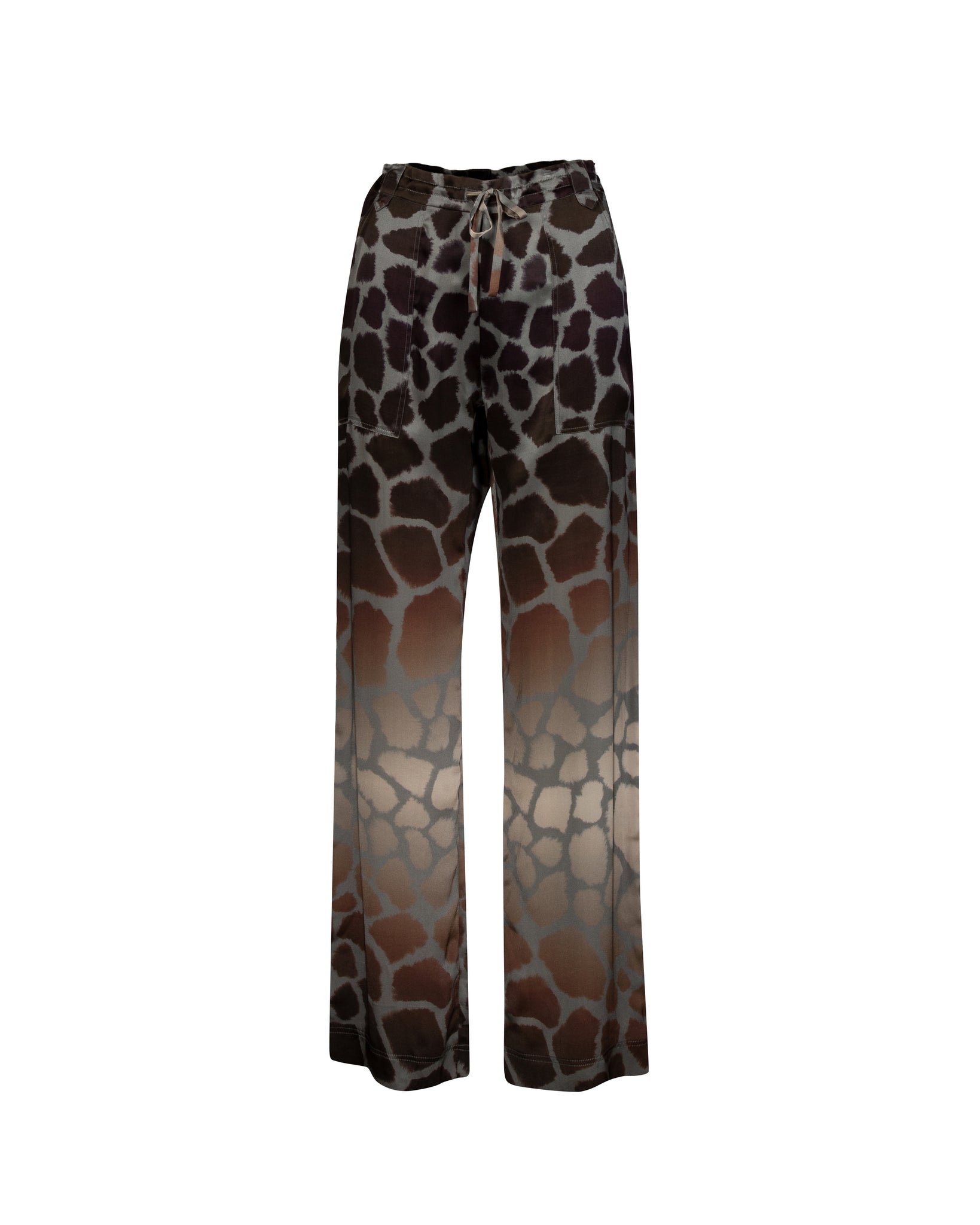 Praline Giraffe Print Long Silk Pants
