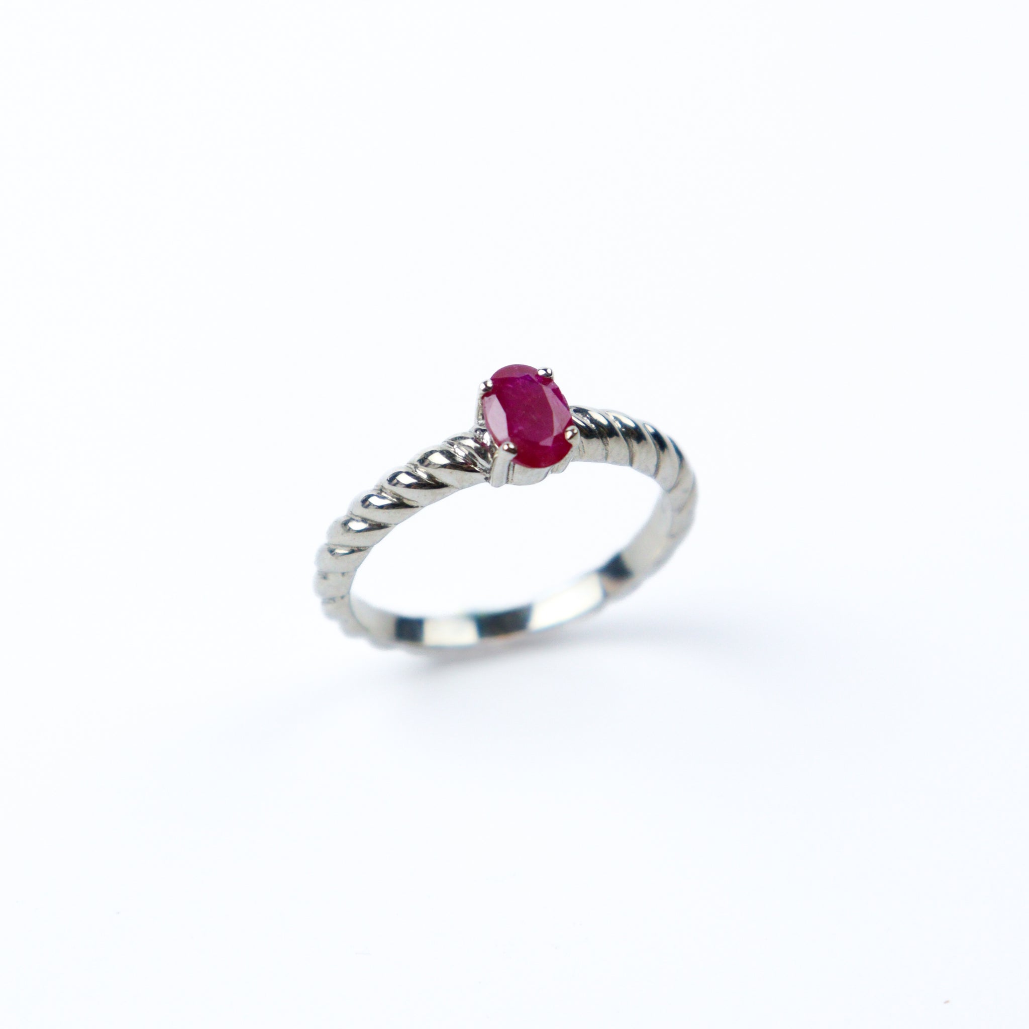 Ruby Silver Ring