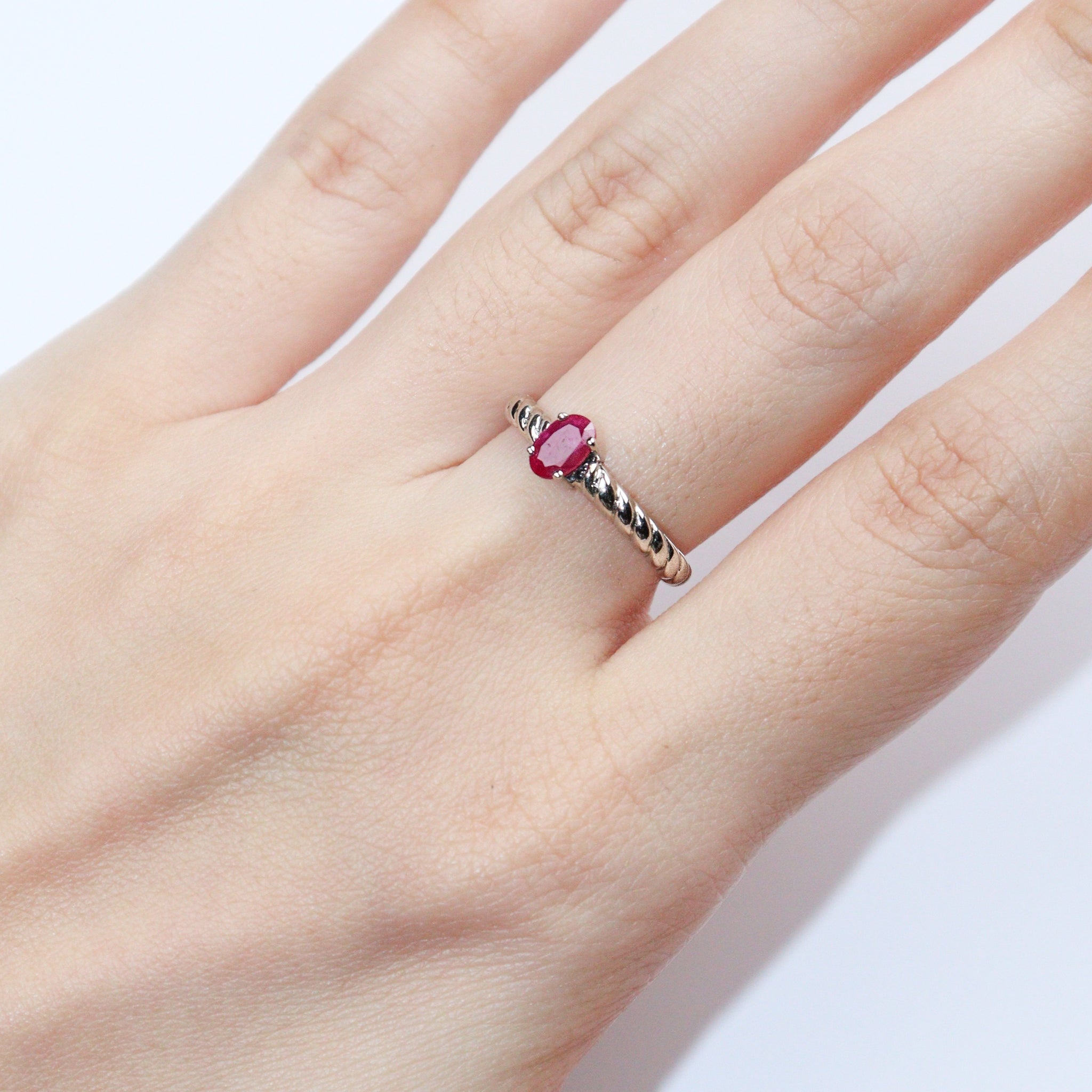 Ruby Silver Ring
