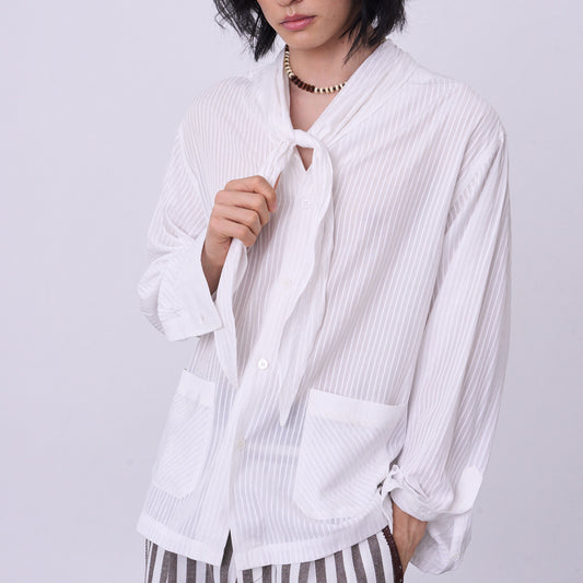 SUMMER BOW COLLAR SHIRT
