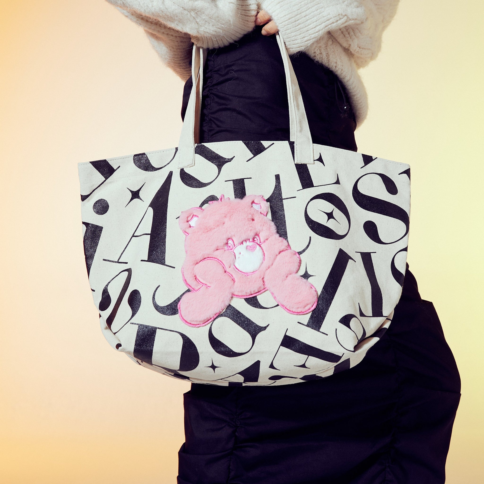 Tote (M) carebear love lot : Pink