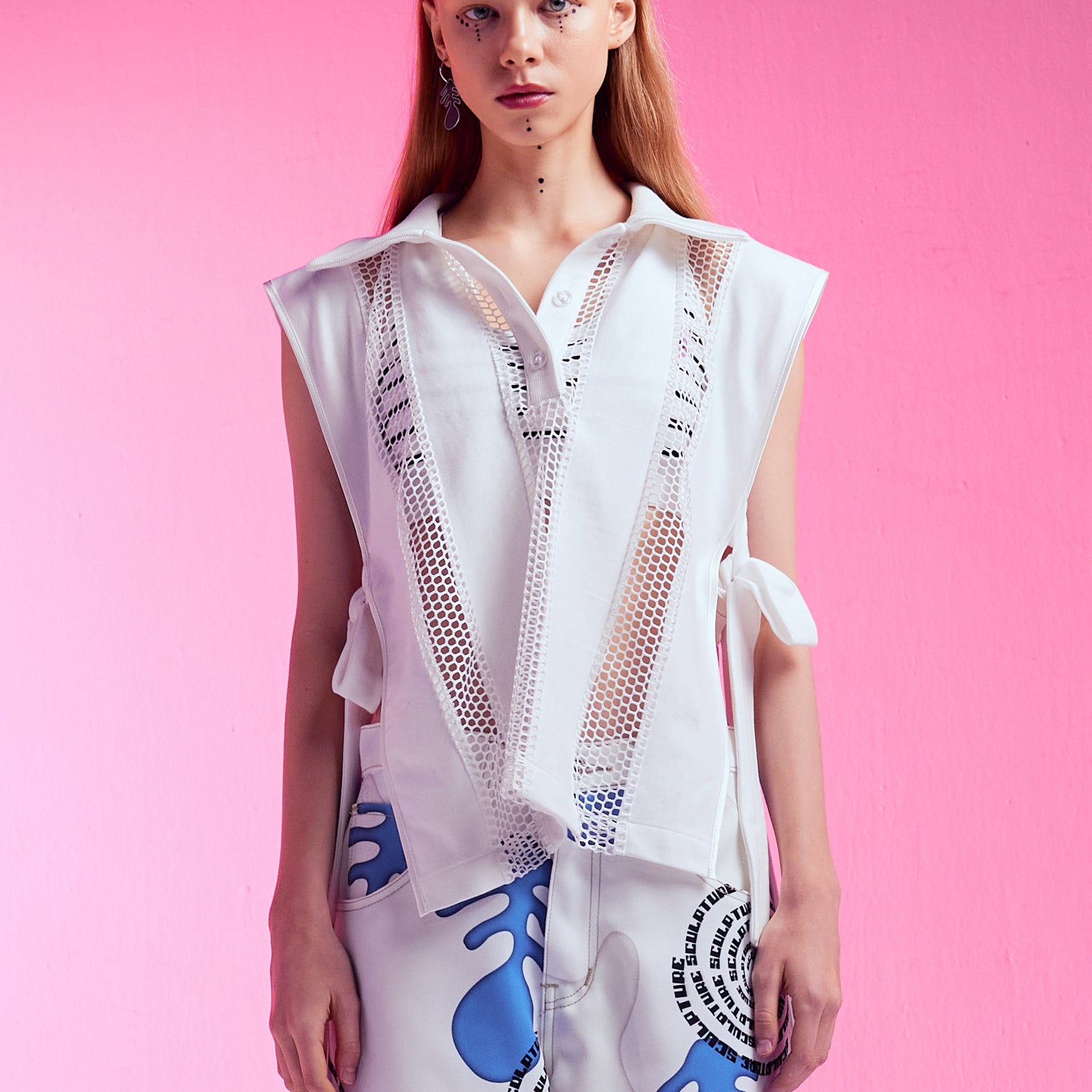 25ss Uncertain Future期 tulle vest ARTEFATOS DO FUTURO: CRIADO PARA 2075, ENTREGUE EM 2025