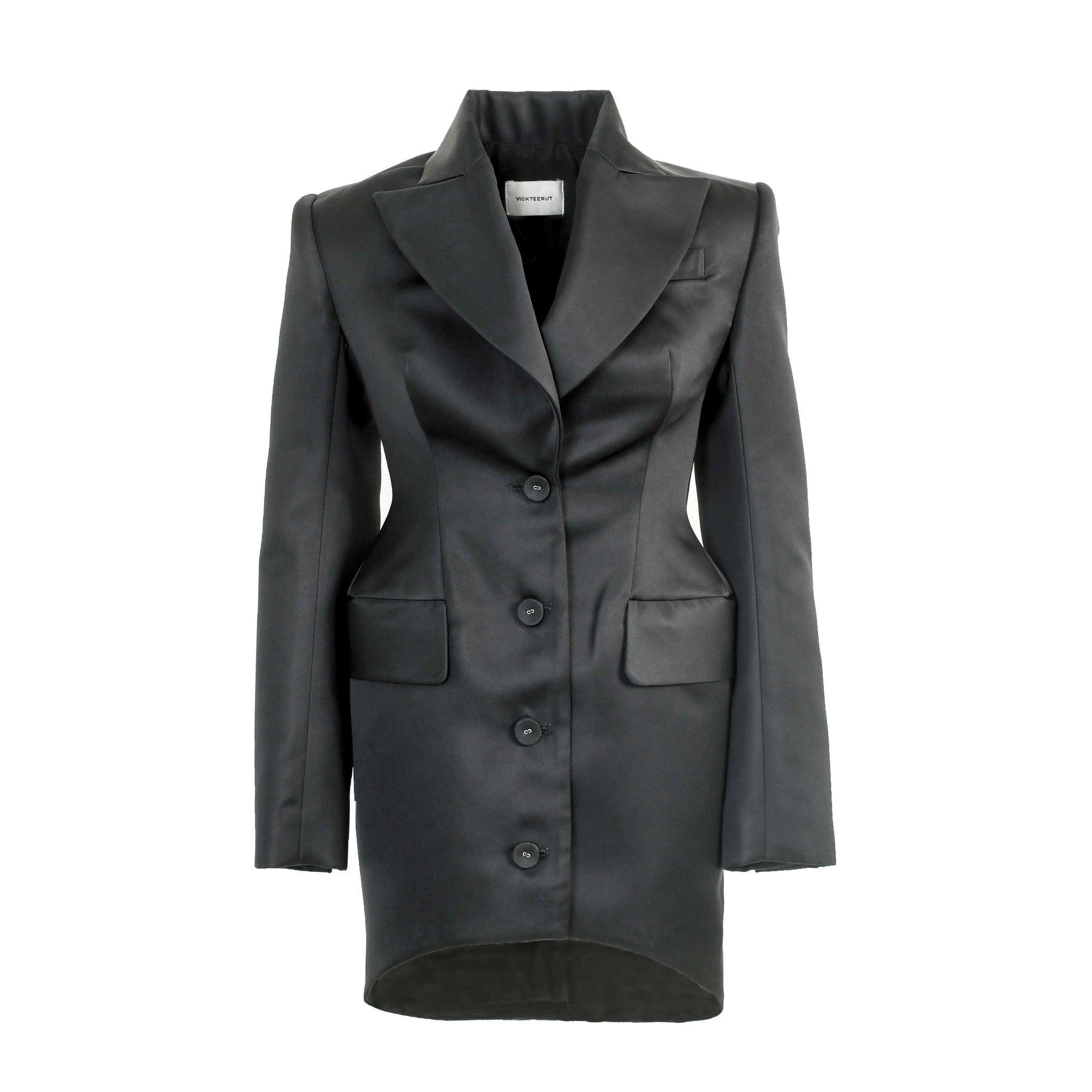 Long Sleeve Suit Collar Mini Dress
