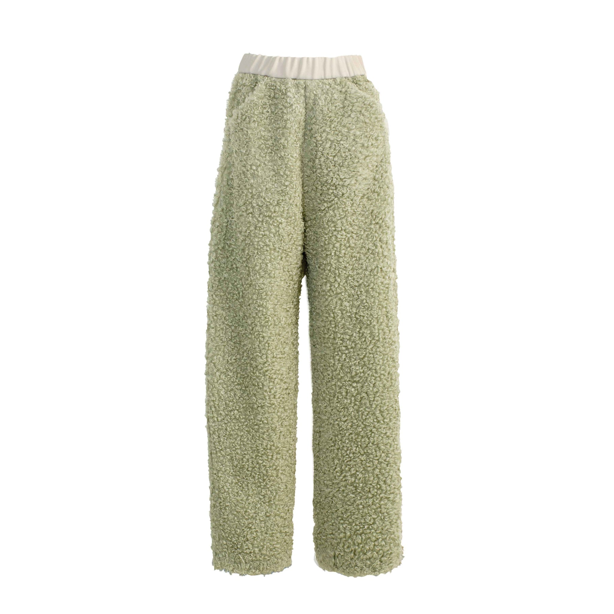 Faux-Fur Trousers Green