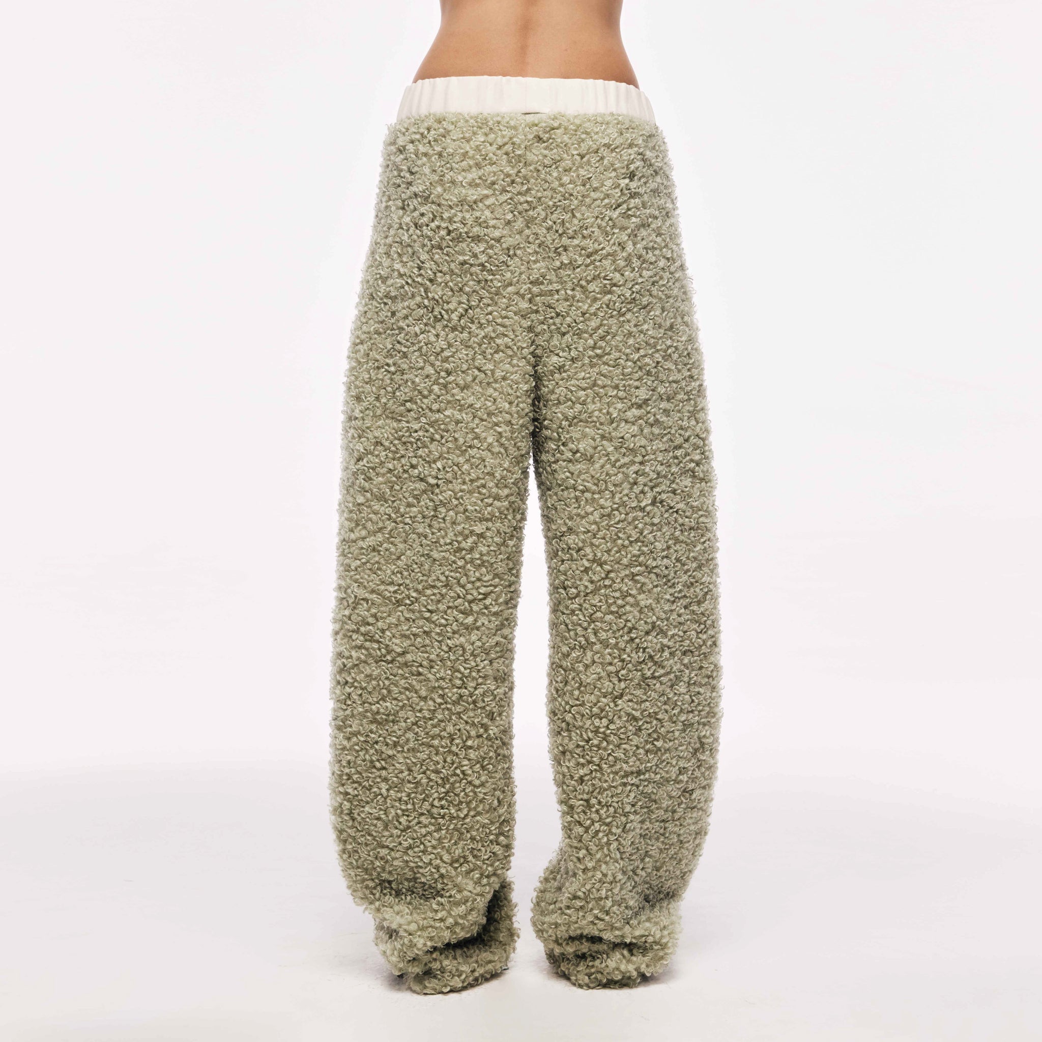 Faux-Fur Trousers Green