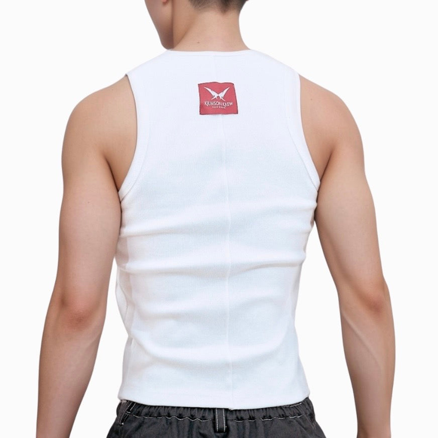 Krimson Krew Signature Corset Tank Top White